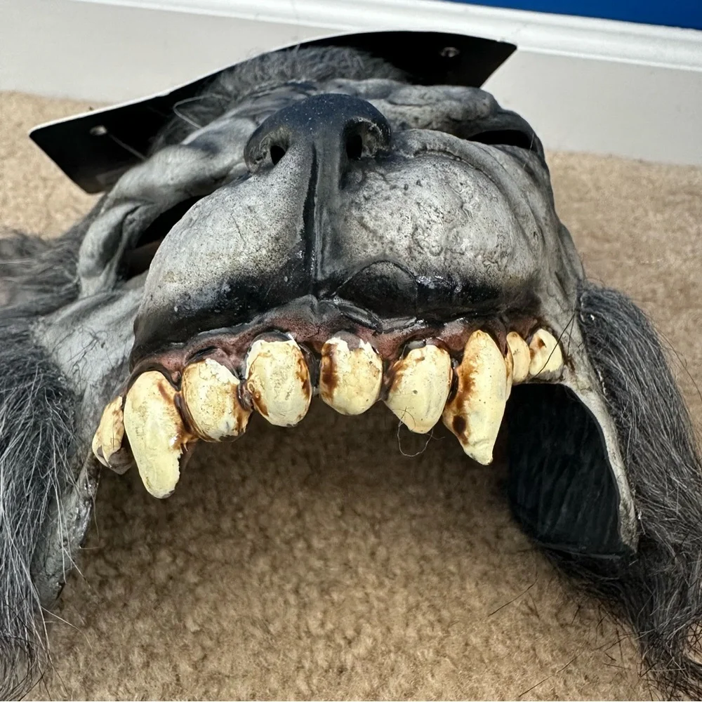 Spirit Halloween Werewolf Mask Gray Latex Scary